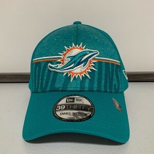 Miami Dolphins New Era Aqua 2023 NFL Training Camp 39THIRTY Adjustable Hat-New